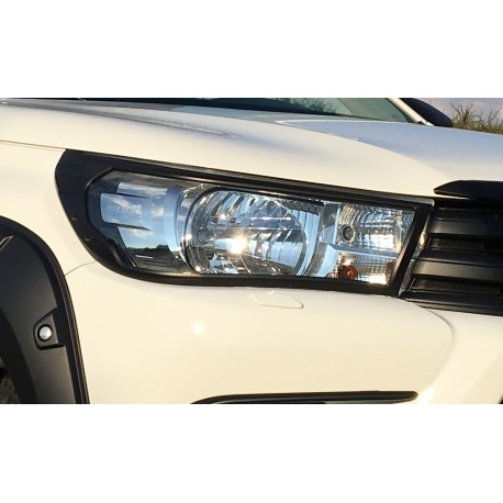Scheinwerfer Abdeckungen Set Schwarz Toyota HiLux 2015-