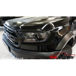 Scheinwerfer Abdeckung Blenden Schwarz- Set Ford Ranger / Raptor
