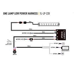 Lazer Lamps Kabelsatz ST/Linear/Triple-R - 1 Scheinwerfer