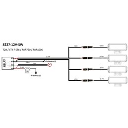 Lazer Lamps Kabelsatz  ST/Linear/Triple-R für 4 Scheinwerfer mit Schalter