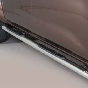 Misutonida Schwellerrohre - mit Kunststoff Trittauflage, 76 mm - Nissan Navara D/C 16-