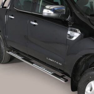 Misutonida Schwellerrohre - mit Design Trittauflage, oval Ford Ranger