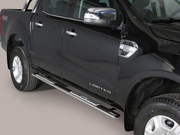 Misutonida Schwellerrohre - mit Design Trittauflage, oval Ford Ranger