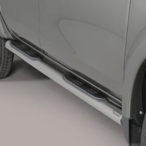 Misutonida Schwellerrohre - mit Kunststoff Trittauflage, 76 mm - Mitsubishi L200 D/C 15-