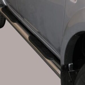 Misutonida Schwellerrohre - mit Kunststoff Trittauflage, 76 mm - Mitsubishi L200 D/C 10-14