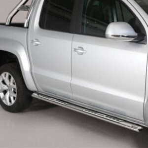 Misutonida Schwellerrohre - mit Design Trittauflage, oval - Volkswagen Amarok D/C 10-