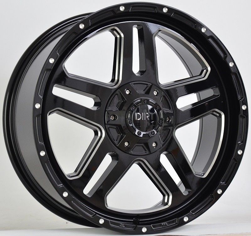 Dirt D29 schwarz glanz/chrome Alufelge 20" ET25 VW Amarok , Dodge Ram