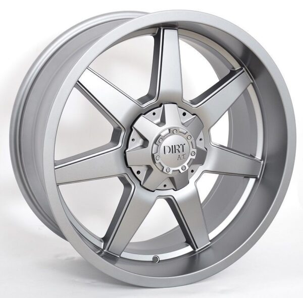 Dirt D39 schwarz matt/miled rivets oder matt gunmetal Alufelge 20" ET12 Jeep Wrangler, Dodge Ram