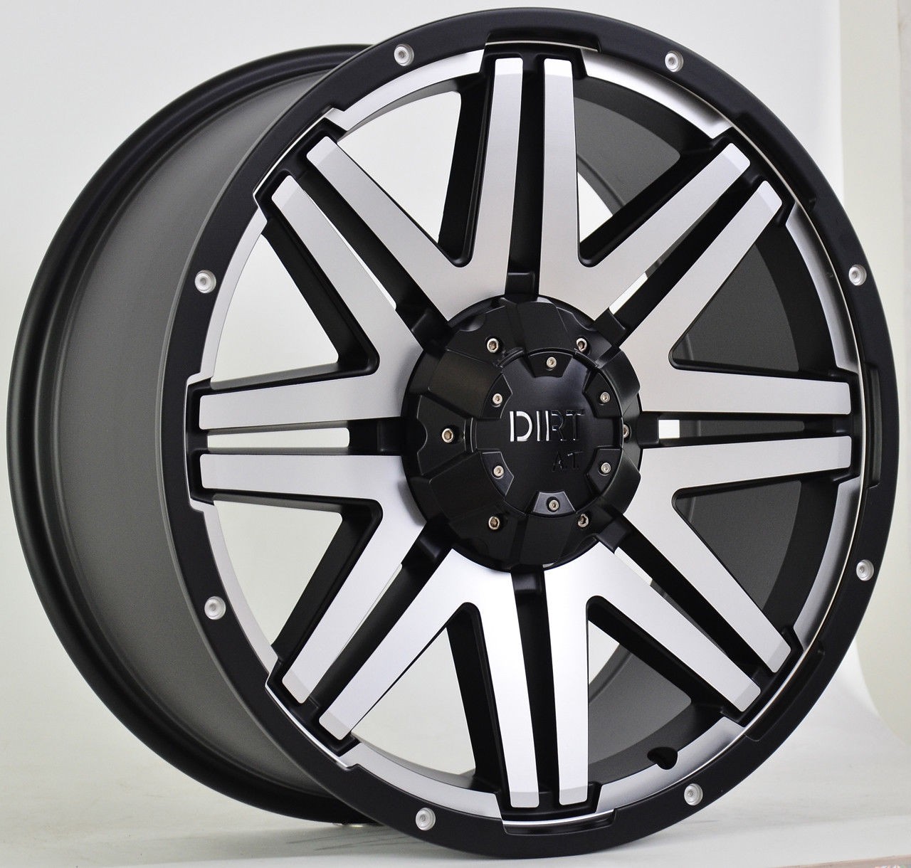 Dirt D68 schwarz matt-chrome Alufelge 20" ET25 Ford, Fiat, Toyota, Mitsubishi, Isuzu