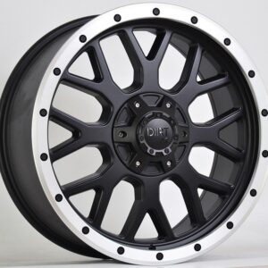 Dirt D69 schwarz matt/chrome Alufelge 20" ET25 Ford, Fiat, Toyota, Mitsubishi, Isuzu