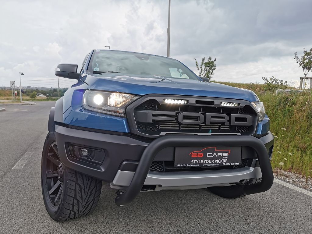 Frontschutzbügel EU-Personenschutzbügel Rammschutz Bullbar  schwarz – Ford Raptor 2,0