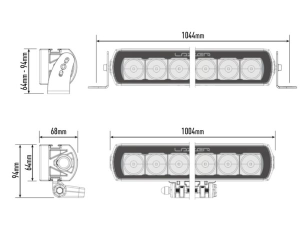 Lazer Lamps T24 Evolution LED Fernscheinwerfer - Breite Lichtverteilung