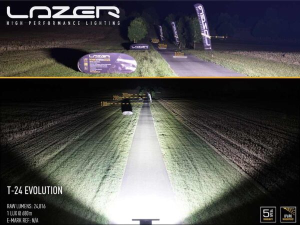 Lazer Lamps T24 Evolution LED Fernscheinwerfer - Breite Lichtverteilung