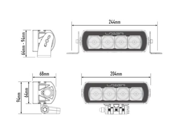 Lazer Lamps Kühlergrill LED Fernscheinwerfer Satz - ST Evolution - X220d, X250d, X350d - X-Class 2017-