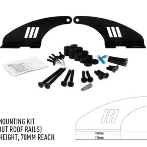 Lazer Lamps Dach Montageset ohne Reling 67mm height 70mm reach