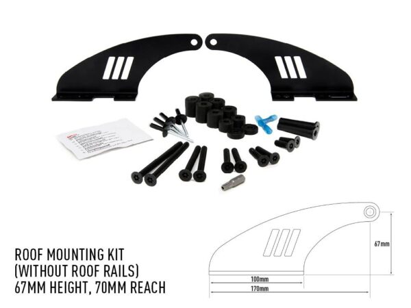 Lazer Lamps Dach Montageset ohne Reling 67mm height 70mm reach