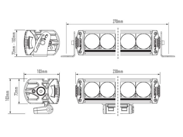 Lazer Lamps Kühlergrill-Montagesatz für VW Amarok V6, 2016- inkl. Triple-R 750 Elite-3