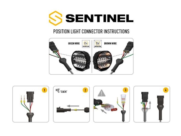 Lazer Lamps Sentinel Standard LED Fernscheinwerfer, schwarz - Hohe plus breite