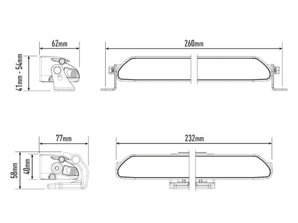 Lazer Lamps Linear-6 Standard LED Fernscheinwerfer - Breite Lichtverteilung