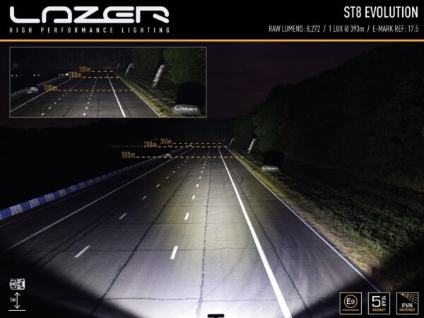 Lazer Lamps ST8 Evolution LED Fernscheinwerfer - Breite Lichtverteilung