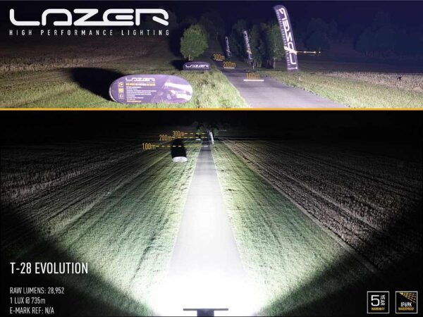 Lazer Lamps T28 Evolution LED Fernscheinwerfer - Breite Lichtverteilung