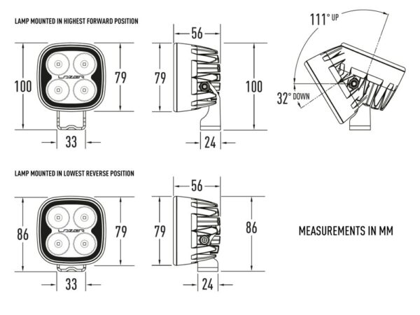 Lazer Lamps Utility 25W LED Arbeitsscheinwerfer