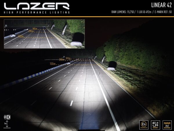 Lazer Lamps Linear-42 Standard LED Fernscheinwerfer - Breite Lichtverteilung