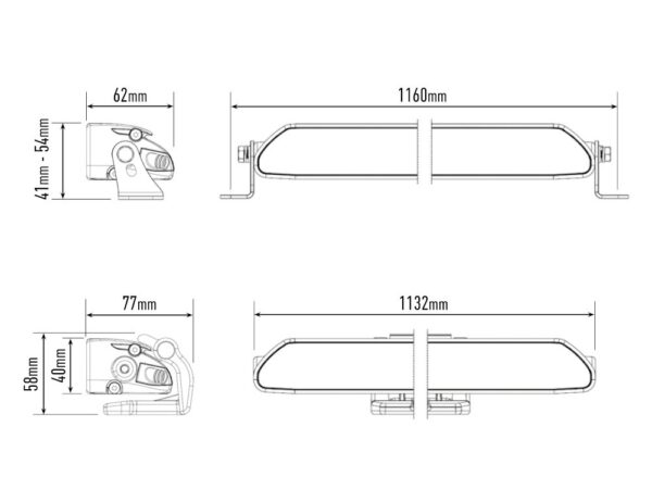 Lazer Lamps Linear-42 Standard LED Fernscheinwerfer - Breite Lichtverteilung