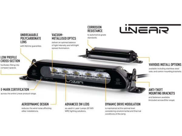 Lazer Lamps Linear-42 Standard LED Fernscheinwerfer - Breite Lichtverteilung