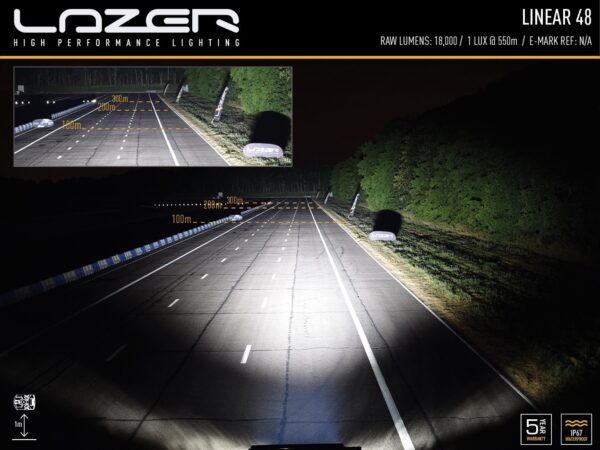 Lazer Lamps Linear-48 Standard LED Fernscheinwerfer - Breite Lichtverteilung