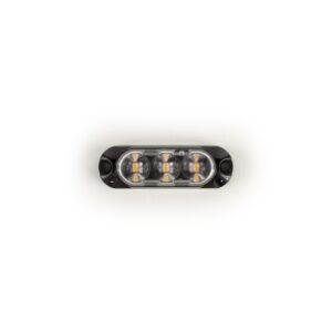 LED Blitzmodul Gecko 3 LED's gelb 11-30V, horizontal