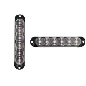 LED Blitzmodul Gecko 6 LED's gelb 11-30V, horizontal