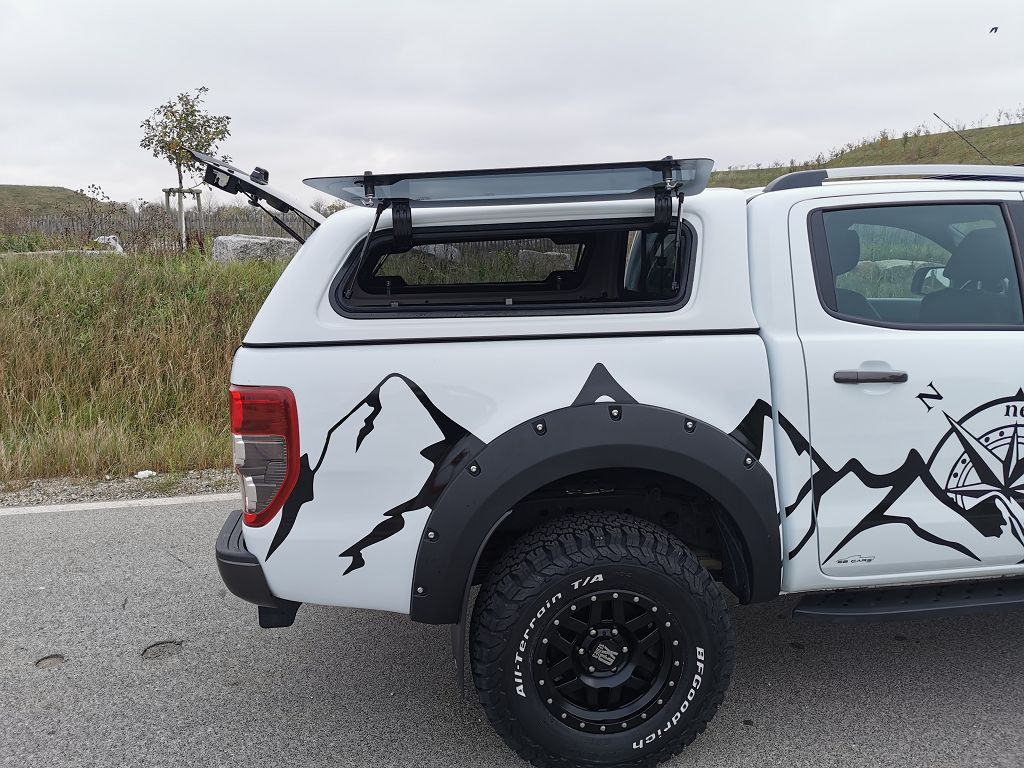 Aeroklas Stylish Hardtop - seitliche Aufklappfenster - Ford Ranger DK