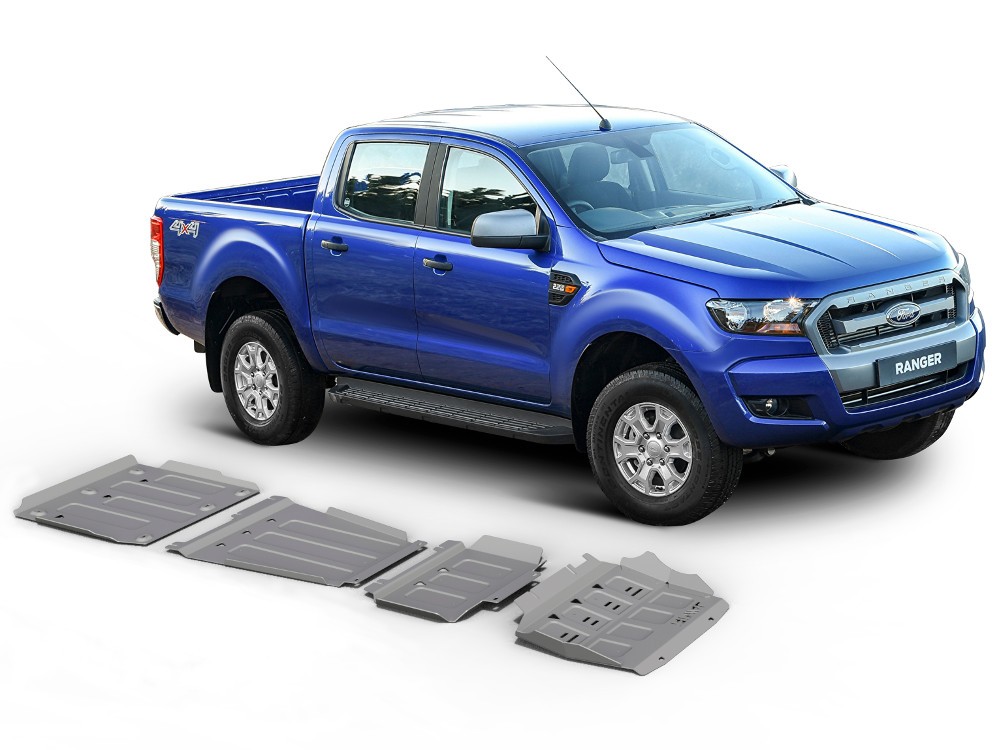 6mm Alu Unterfahrschutz Set - Ford Ranger