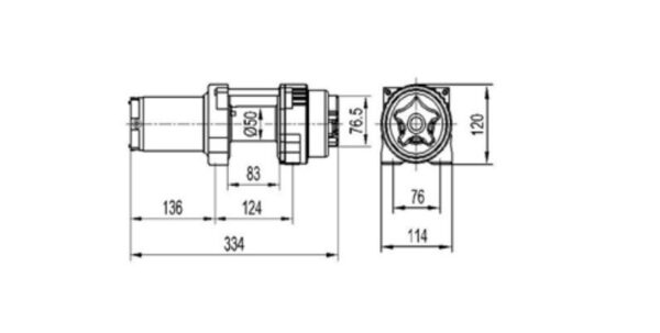 Seilwinde ATCRO 3000 LBS 1,3T Stahl