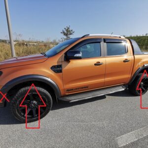 Kotflügelverbreiterung City Grau BJ9 Ford Ranger - ohne Spitz