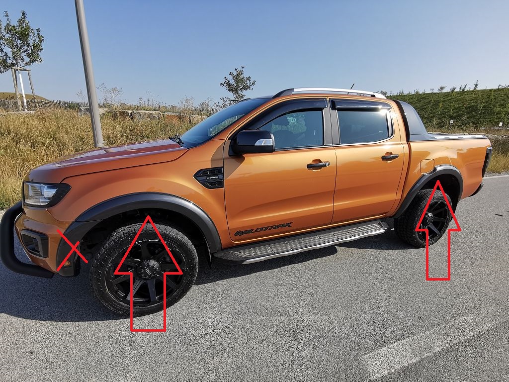 Kotflügelverbreiterung City Grau BJ9 Ford Ranger - ohne Spitz