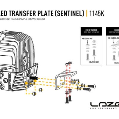 Lazer Lamps Befestigung (L-Form) für Sentinel