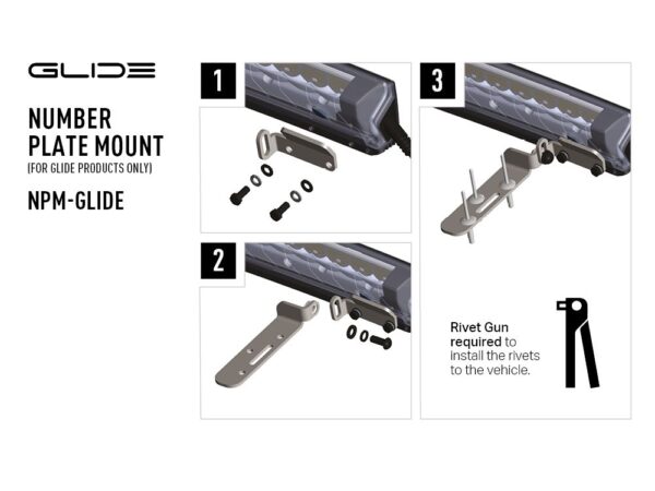 Lazer Lamps Nummernschildhalterung - Kennzeichenhalter - für Glide – Bild 3