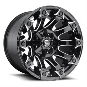 9x18" 6x139,7 ET20 HUB 106,1 ALu Fuel Battle Axe Gloss Black&Milled