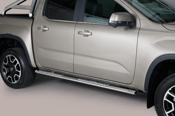 Misutonida DSP521IX Edelstahl poliert Trittbretter für Volkswagen Amarok ab 2023 – ovale Schwellerrohre