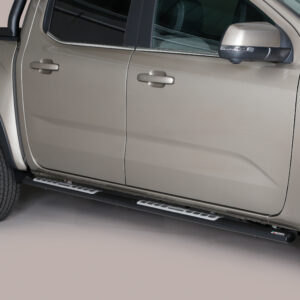 Misutonida DSP521PL Edelstahl schwarz matt Trittbretter für Volkswagen Amarok ab 2023 – ovale Schwellerrohre