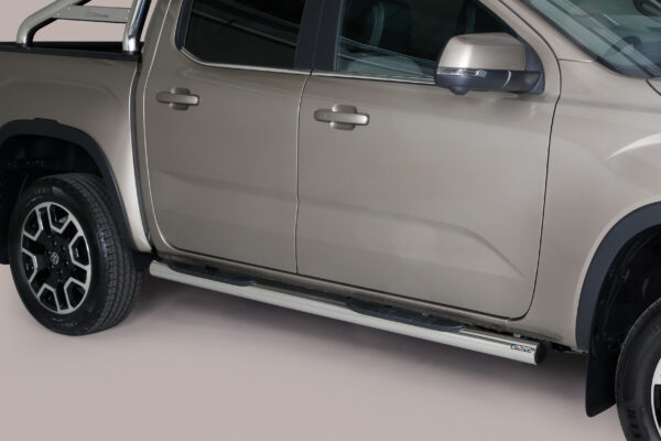Misutonida GP521IX Edelstahl poliert Trittbretter für Volkswagen Amarok ab 2023 – runde Schwellerrohre