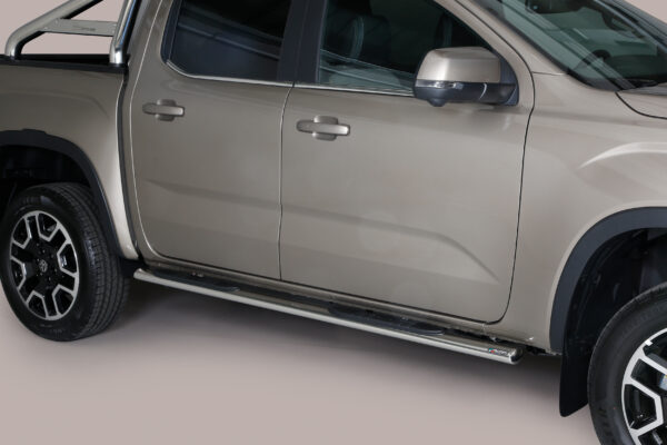 Misutonida GPO521IX Edelstahl poliert Trittbretter für Volkswagen Amarok ab 2023 – ovale Schwellerrohre