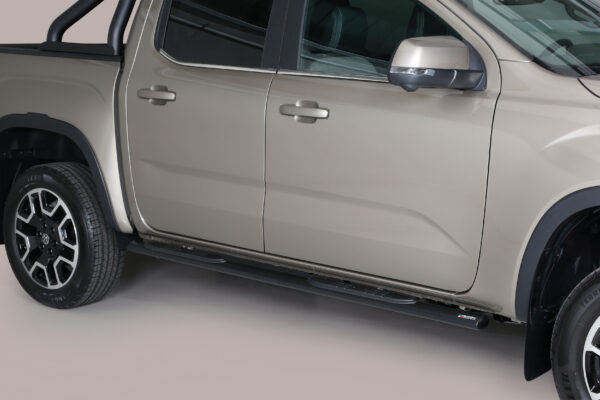 Misutonida GPO521PL Edelstahl schwarz matt Trittbretter für Volkswagen Amarok ab 2023 – ovale Schwellerrohre