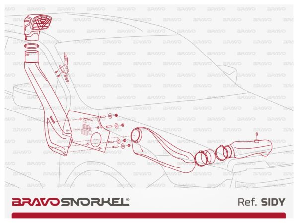 Bravo Snorkel Ansaugschnorchel für Isuzu D-Max Halogen 2020-2024 – Bild 3