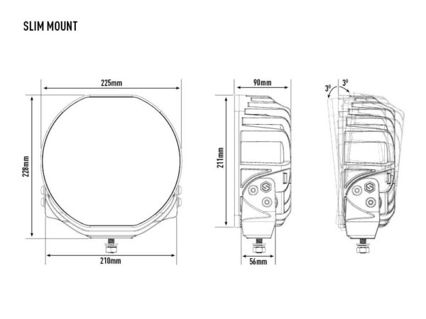 Lazer Lamps Sentinel 9" Highline - Zusatzscheinwerfer mit Beacon (gelben Blitzlicht) – Bild 10