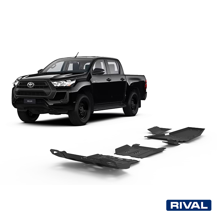 Rival Unterfahrschutz full kit w/o tank (3 pcs) Steel 3 mm Toyota Hilux 2015-