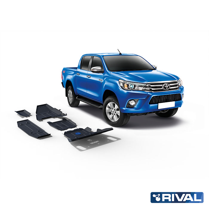 Rival Unterfahrschutz full kit w/ tank (4 pcs) Steel 3 mm Toyota Hilux 2015-