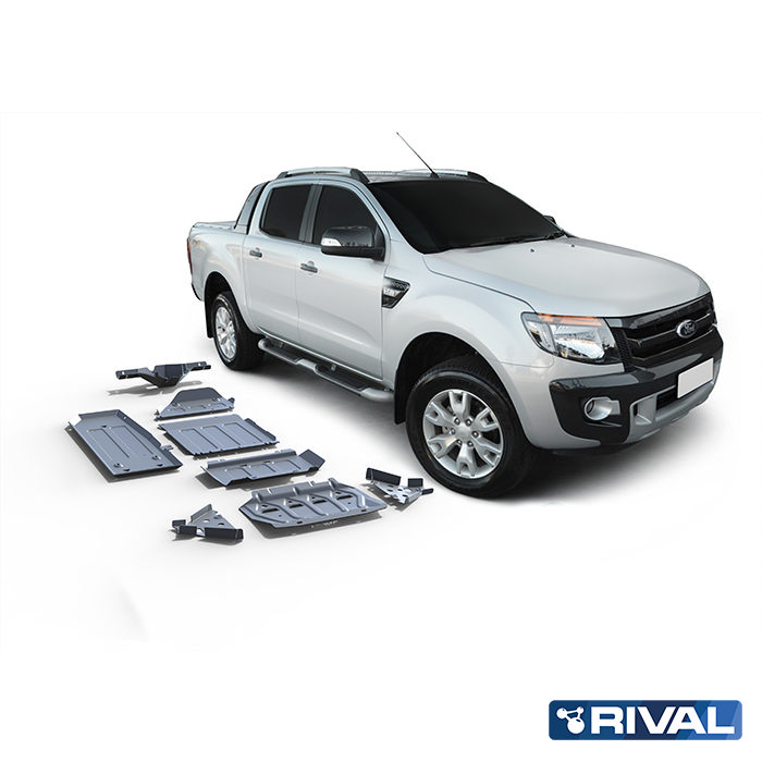 Rival Unterfahrschutz full kit w/ tank incl.Diff, Wings (7 pcs) Aluminum 6 mm Ford Ranger 2012-2022